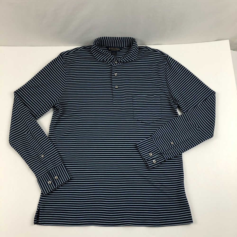 Brooks Brothers Blue Striped Long Sleeve Shirt M